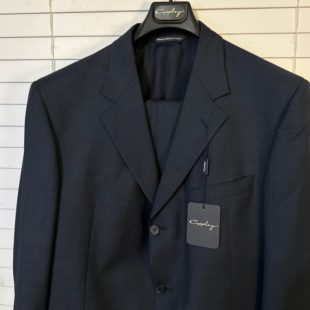 Coppley Bocelli 3113 Miller 44R 38W Navy Blazer Two-Piece Suit Single Breast NWT
